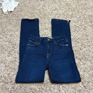FRAME Le Mini Boot Jeans Women's Size 28 Blue Denim Bootcut Dark Wash